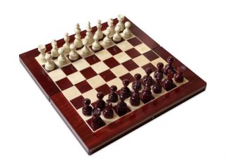 Шахматы и нарды, 45х45, красно-белые (рум.)