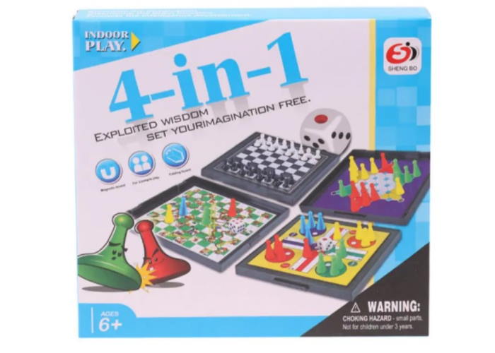 Магнитная настольная игра 4 в 1 (Magnetic 4-in-1 Board Game Set) Магнитная настольная игра 4 в 1 (Magnetic 4-in-1 Board Game Set)
