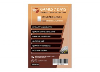 Протекторы для карт Games7Days (80 х 120 мм, Ultra-Fit, 100 шт.) (STANDART)