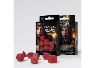 Набор кубиков Classic Runic Red & blue Dice Set (7 шт.)