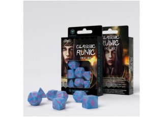 Набор кубиков Classic Runic Glacier & pink Dice Set (7 шт.)