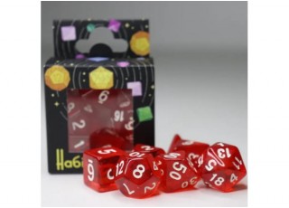 Набор кубиков Transparent 7 Dice Set - Red (7 шт.)