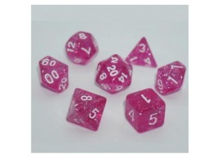 Набор кубиков Glitter 7 Dice Set - Pink (7 шт.)