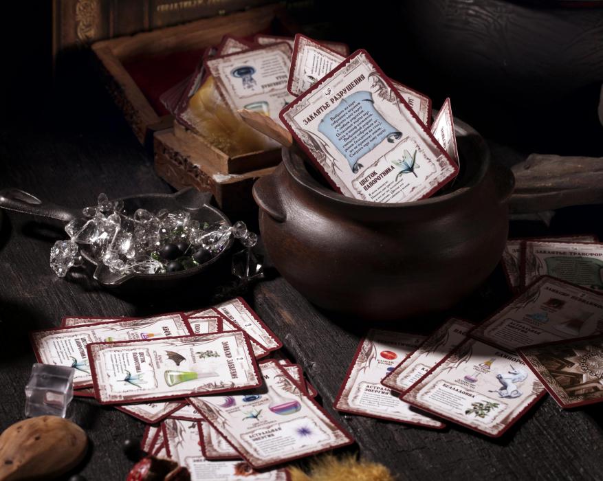 Карточки настольной игры Зельеварение. Практикум (Potion-making Practice)