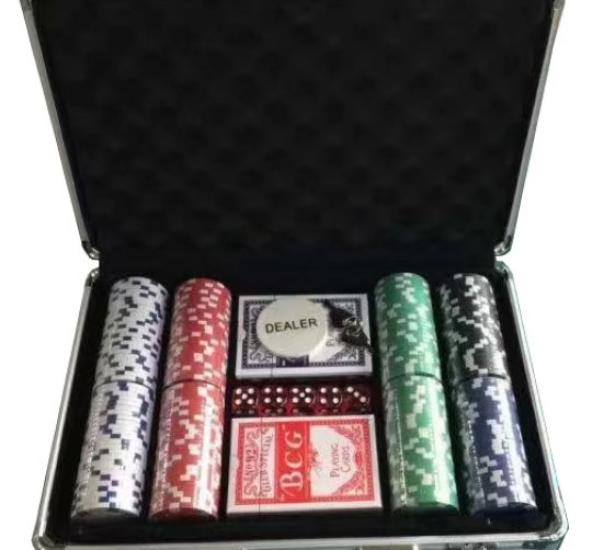 Set de poker de 200 de jetoane, 11,5 g fiecare, fără valoare nominală (carcasa din aluminiu)