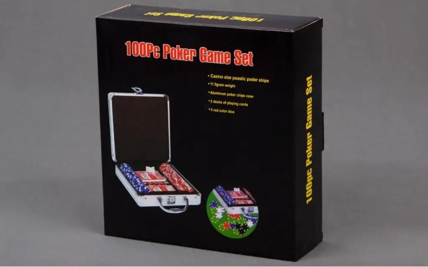 Set de poker de 100 de jetoane de 11,5 g fiecare, cu valoare nominală (carcasa de aluminiu)