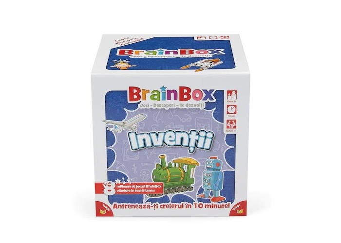 Коробка настольной игры BrainBox: Изобретения (рум.)