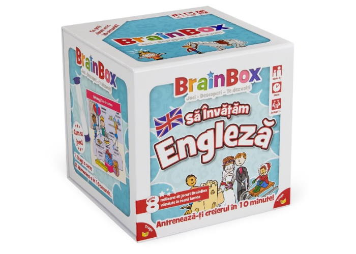 Коробка настольной игры BrainBox: Изучаем английский язык (рум.)