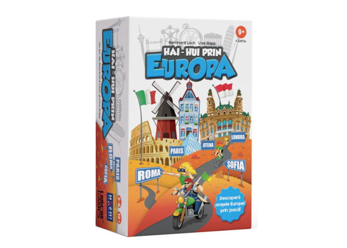Коробка настольной игры По Европе без забот (рум.)