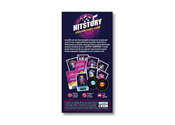 Дно коробки настольной игры HitStory (рум.)