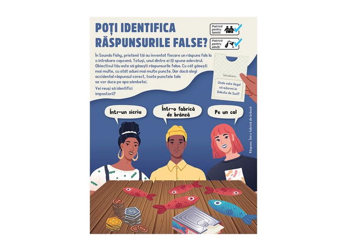 Дно коробки настольной игры Sounds Fishy (рум.)