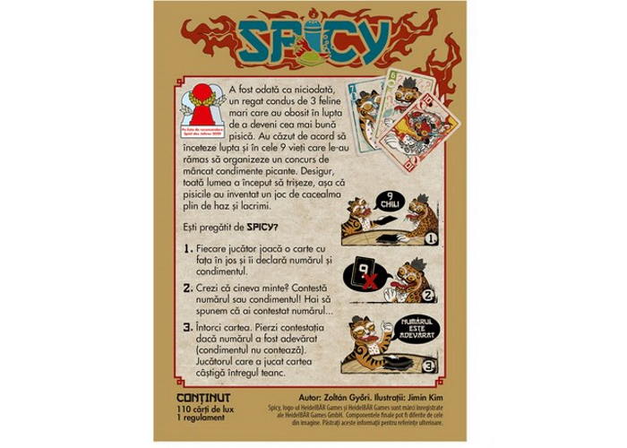 Дно коробки настольной игры Spicy (рум.)