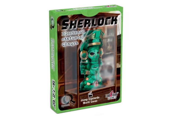 Коробка настольной игры Шерлок: Смерть археолога (рум.)