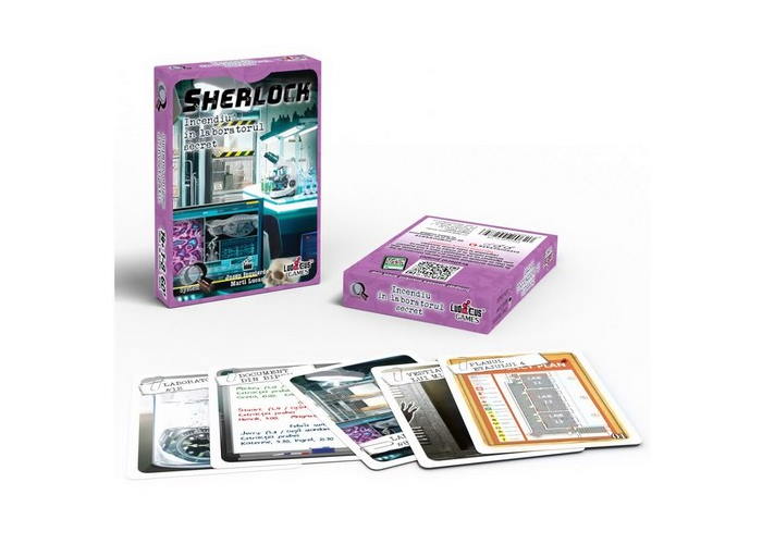 Настольная игра Настольная игра Шерлок: Пожар в лаборатории (рум.) и её компоненты