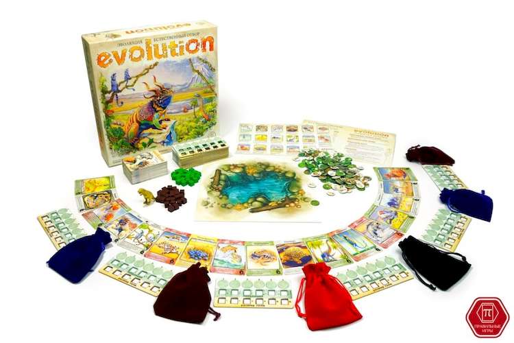 Cutie și componente de joc ale jocului de societate Evolution. Selecția naturală (Evoluție. Jocul dinamic al supraviețuirii)