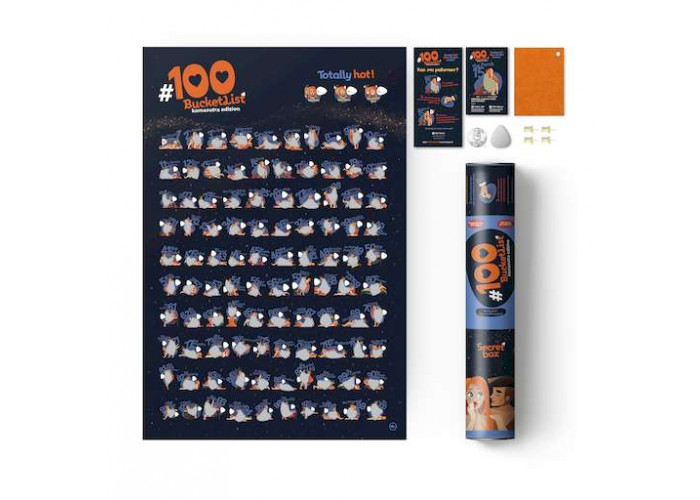 Afiș răzuit într-un tub cadou #100 CASE Ediția KAMASUTRA