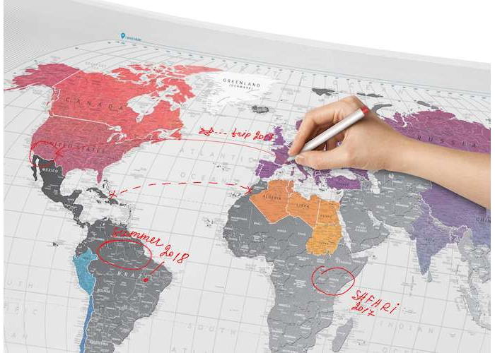 Скретч карта мира в подарочном тубусе Travel Map Air World