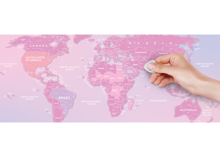 Скретч карта в подарочном тубусе Travel Map Love World