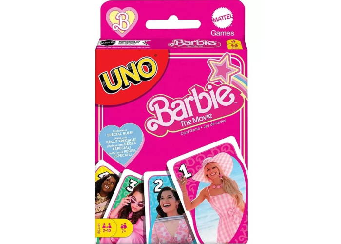 Коробка настольной игры Уно Барби в кино